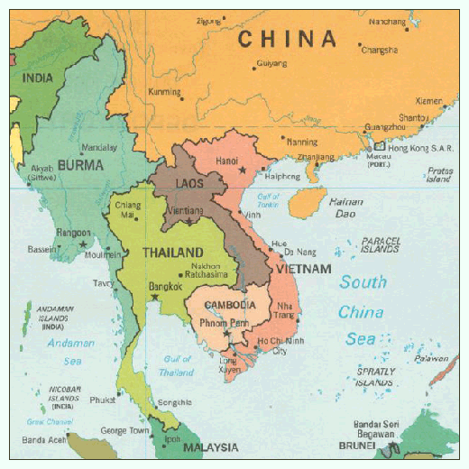 map of southeast asia